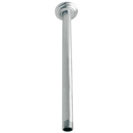 Westbrass 1/2" IPS x 12" Ceiling Mounted Shower Arm W/ Flange in Satin Nickel D3612A-07